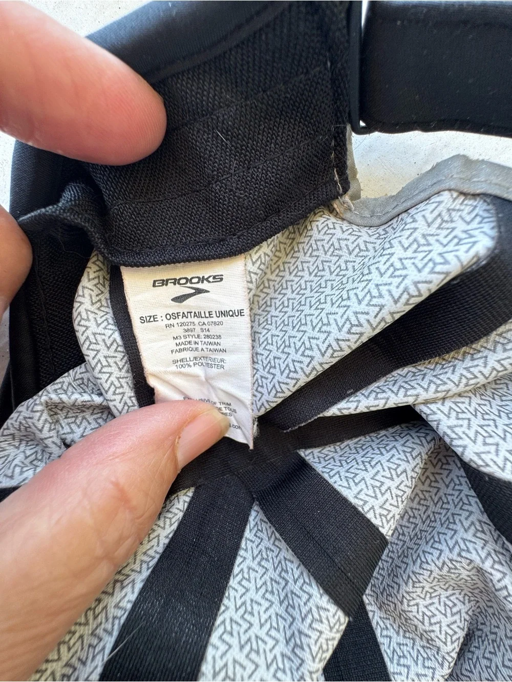 Brooks, Black, Performance Running Cap